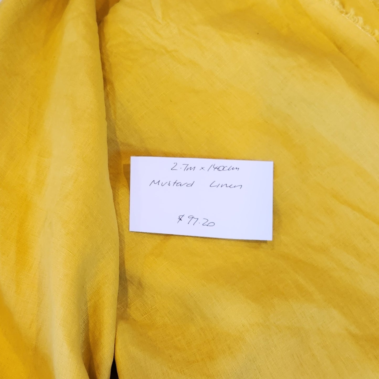 2.7m Mustard linen