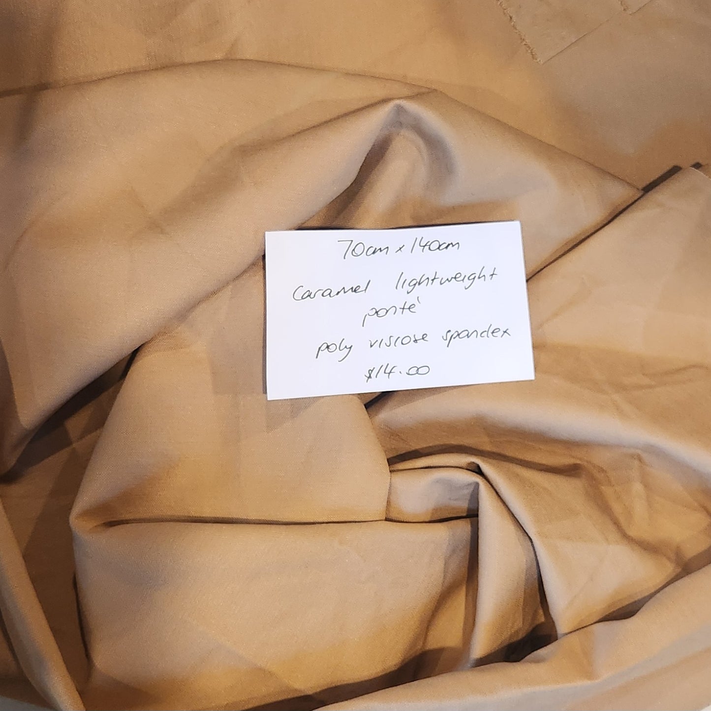 70cm Caramel lightweight ponte