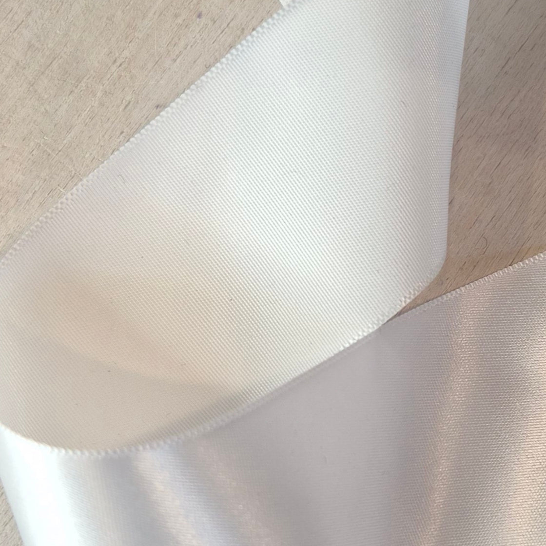 White satin ribbon
