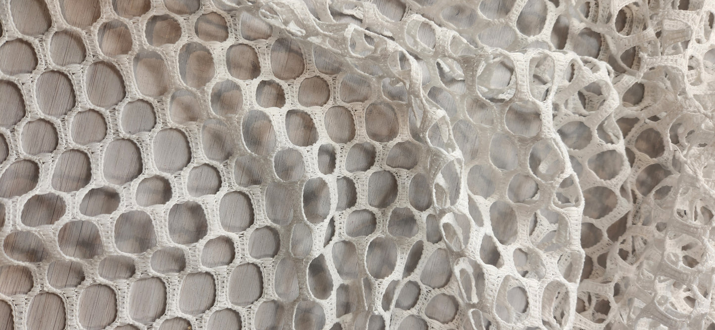 White large mesh lace