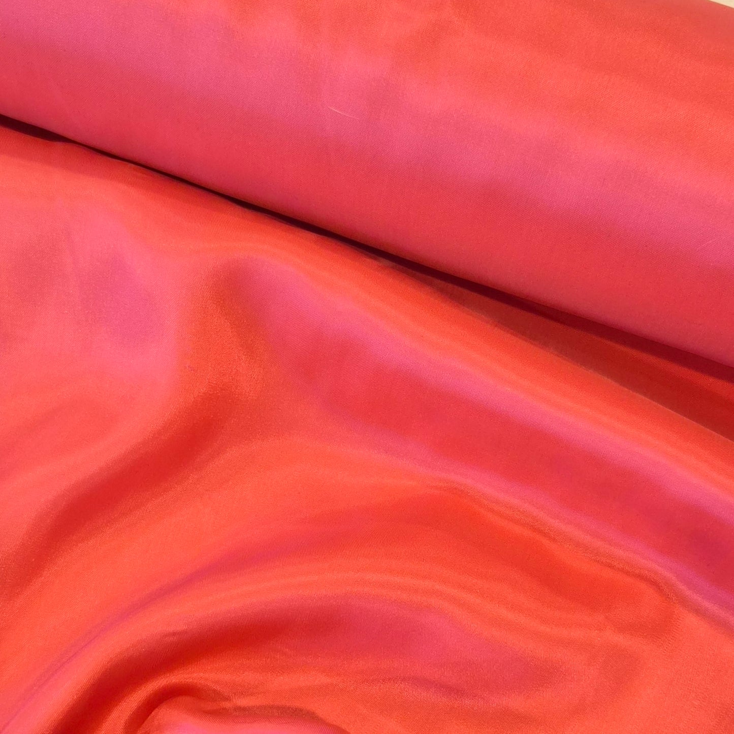 Dark coral acetate dress lining