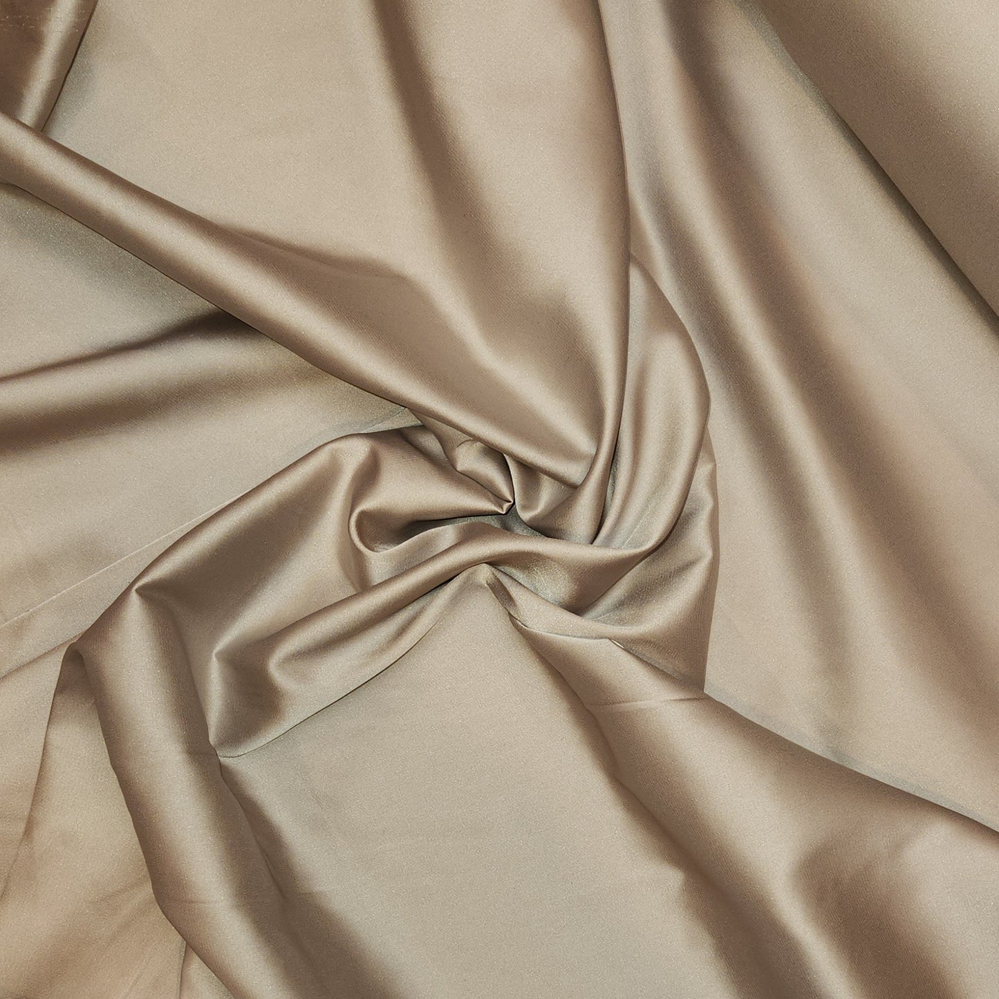 Pale pewter stretch satin