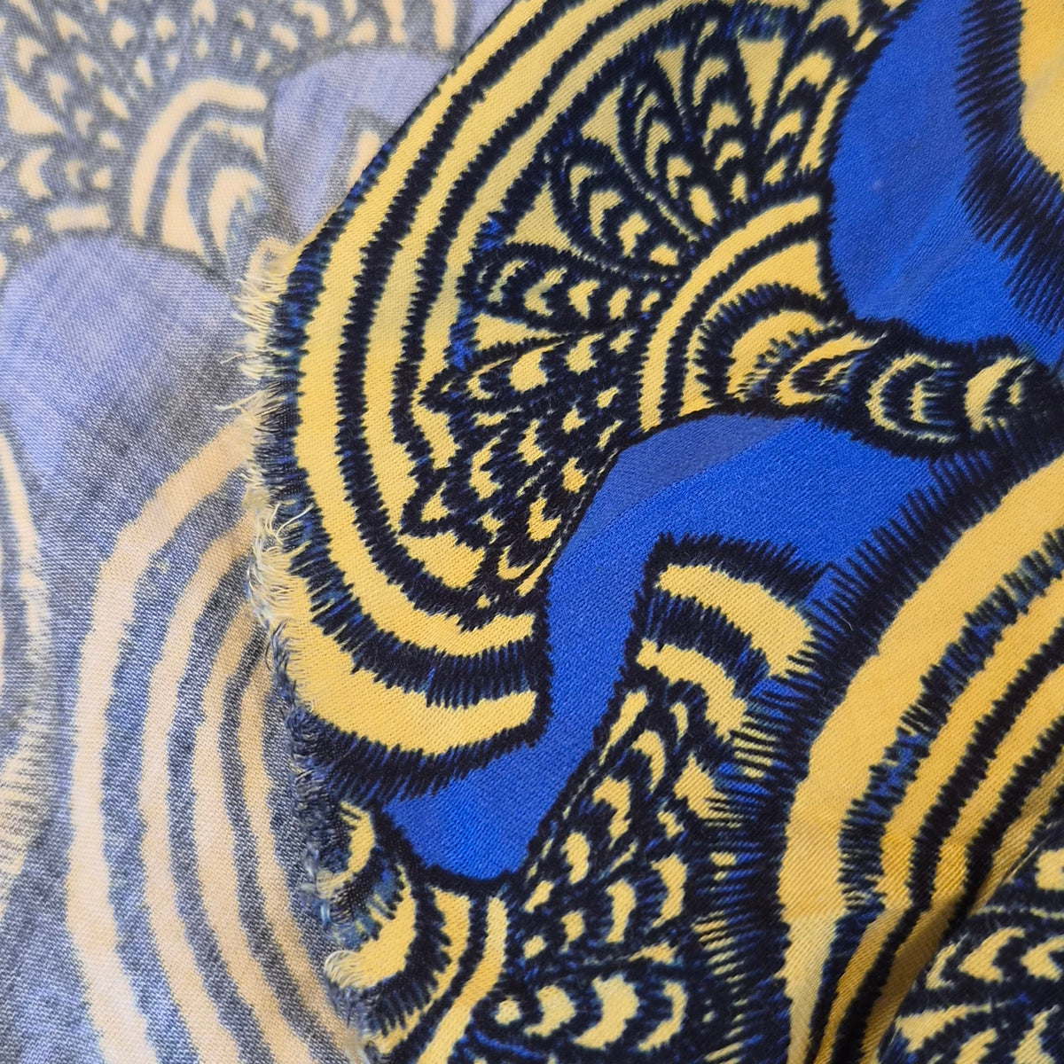 Exotic fans viscose challis