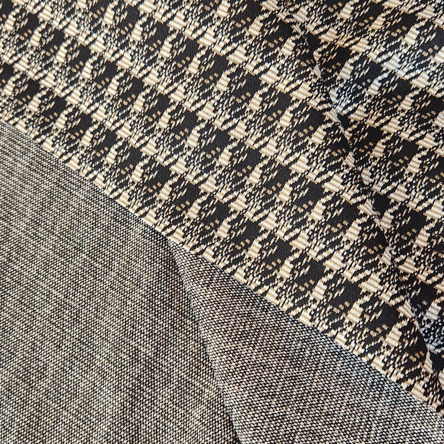 Modern houndstooth lightweight ponte