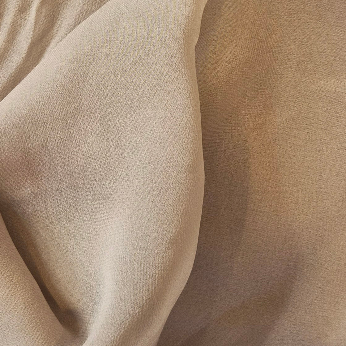 Pale mocha silk georgette