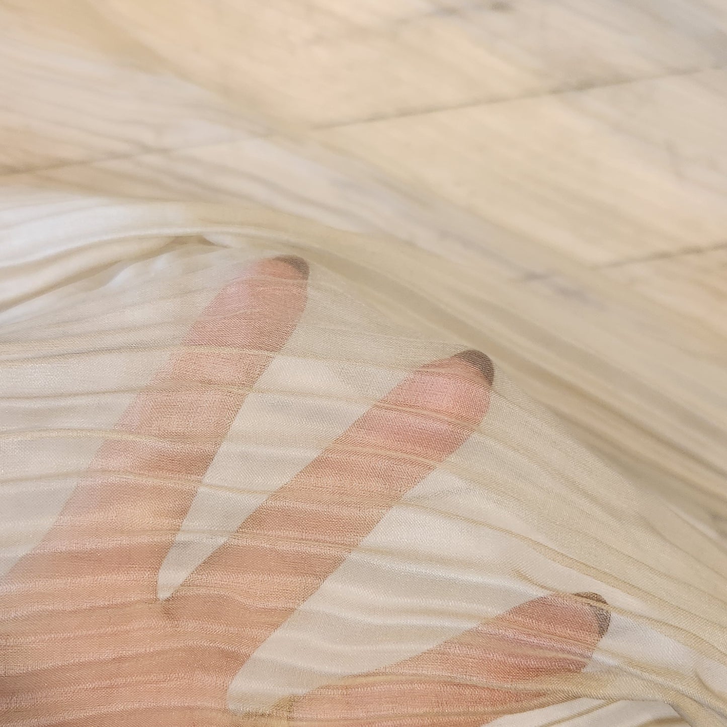 Smokey pine fluted organza