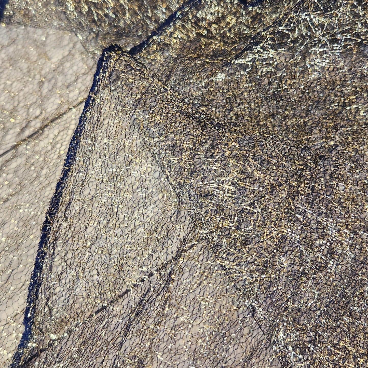 Midnight sparkle lurex lace