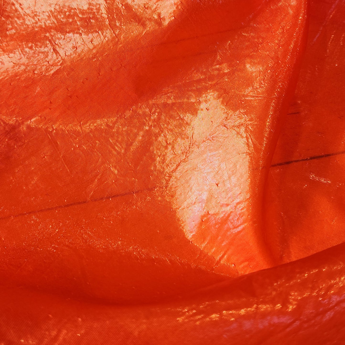 Tomato lurex organza