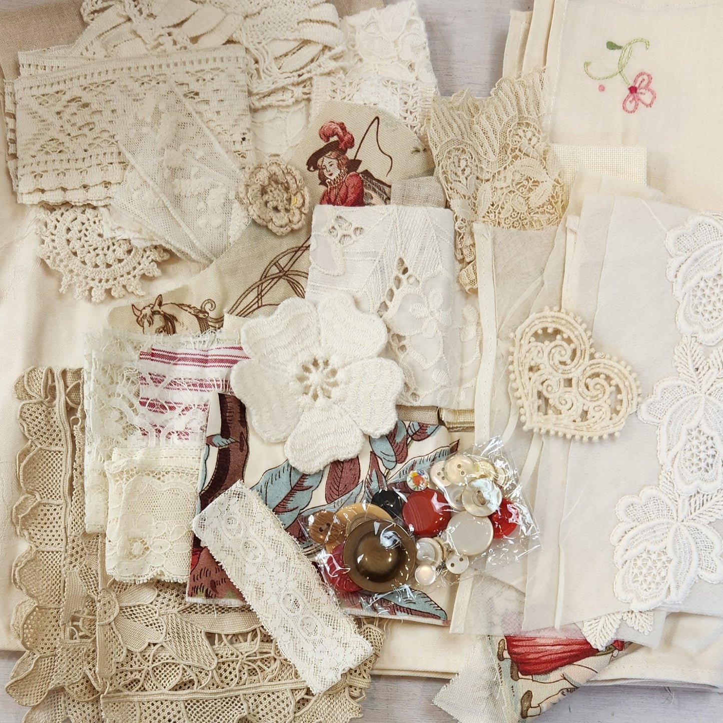Raspberry cream slow stitch