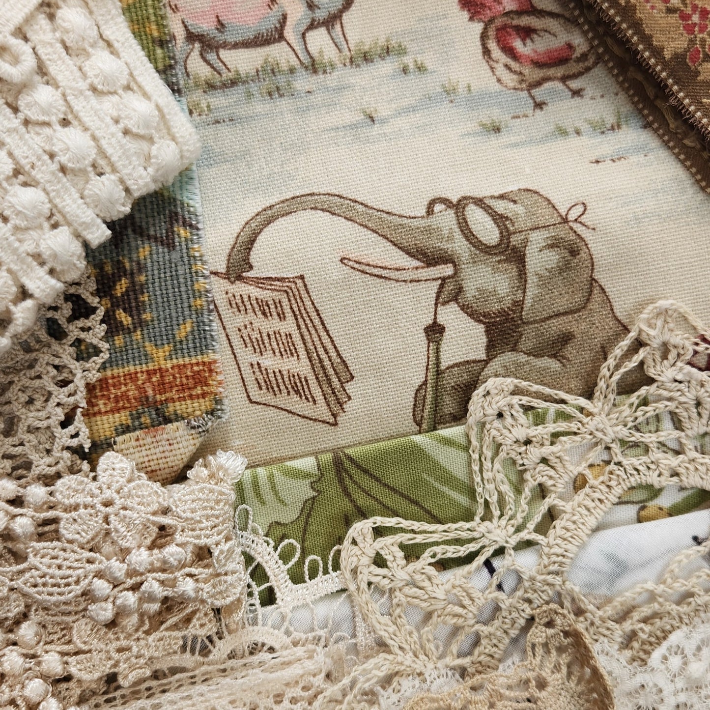 Cream carriage slow stitch