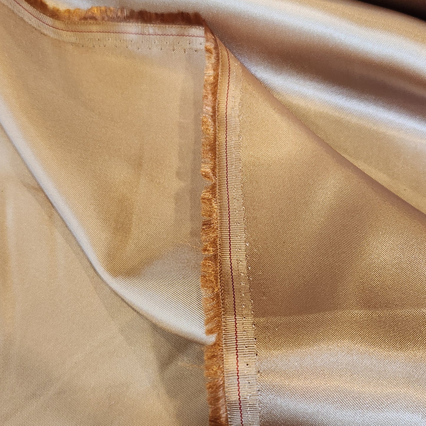 Burnt honey acetate dress lining