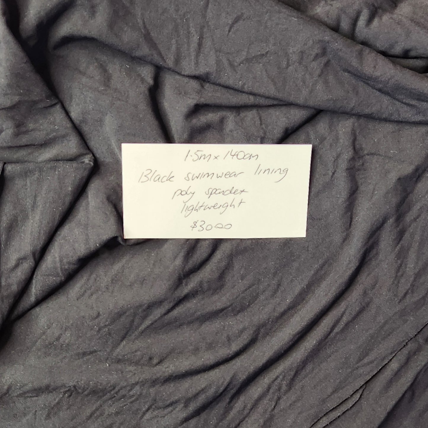 1.5m Black swimwear lining