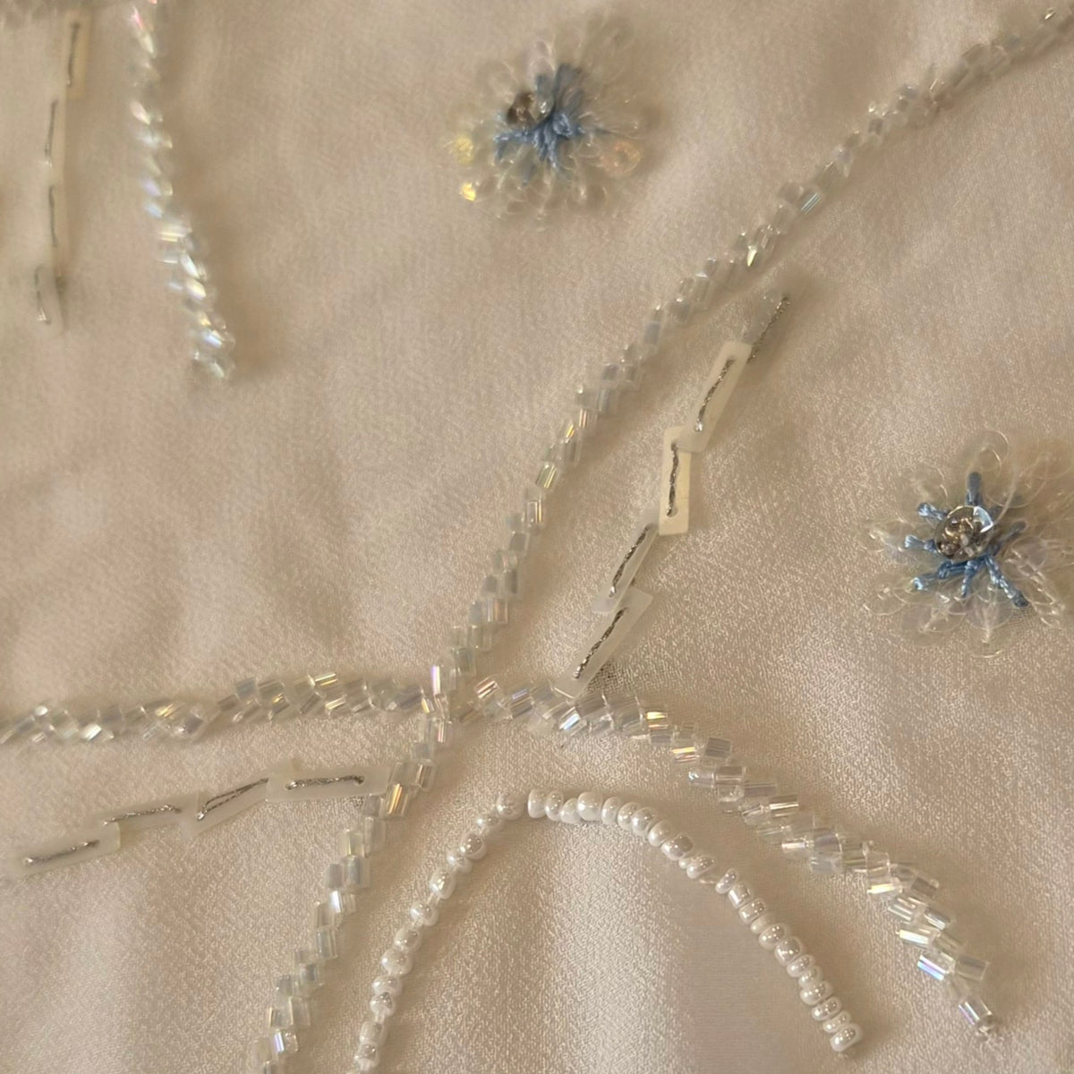 Enchanted sequin beaded silk