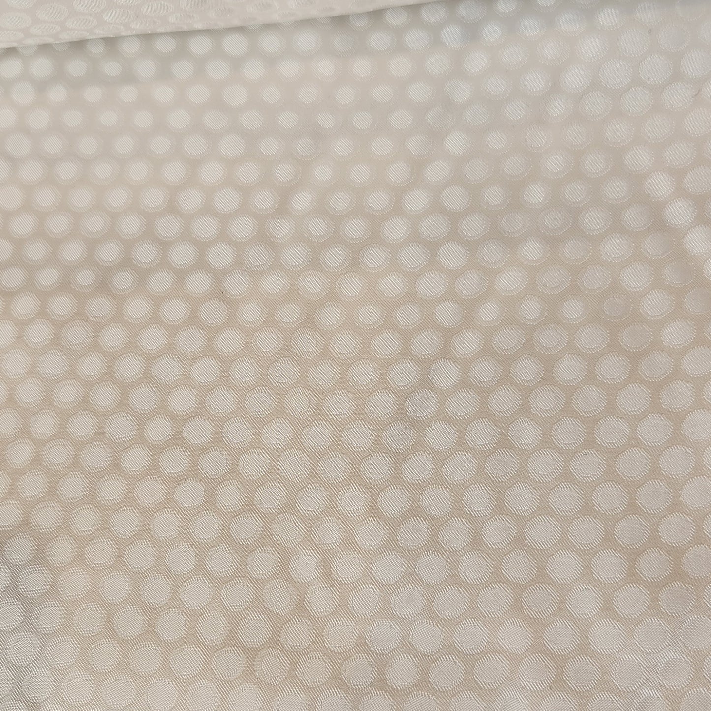 Pure white spot satin jacquard