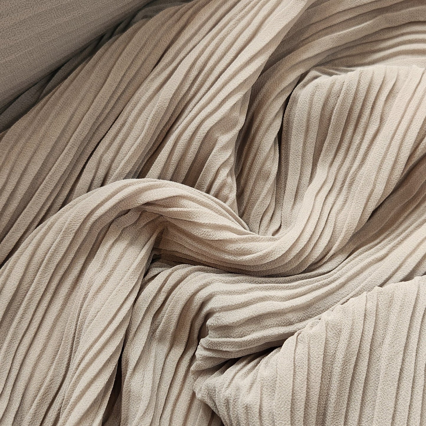 Pale smokey sage Perma Pleat Georgette
