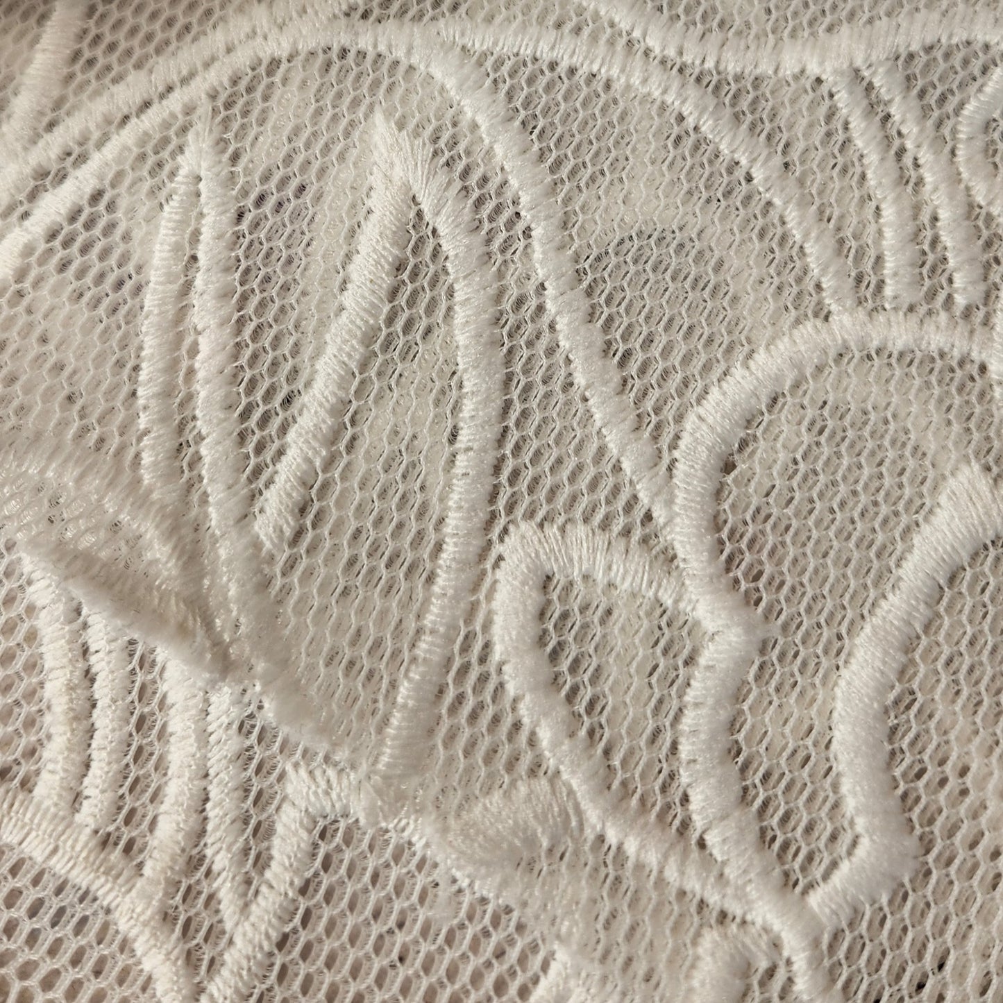 Iris ivory Embroidered double mesh