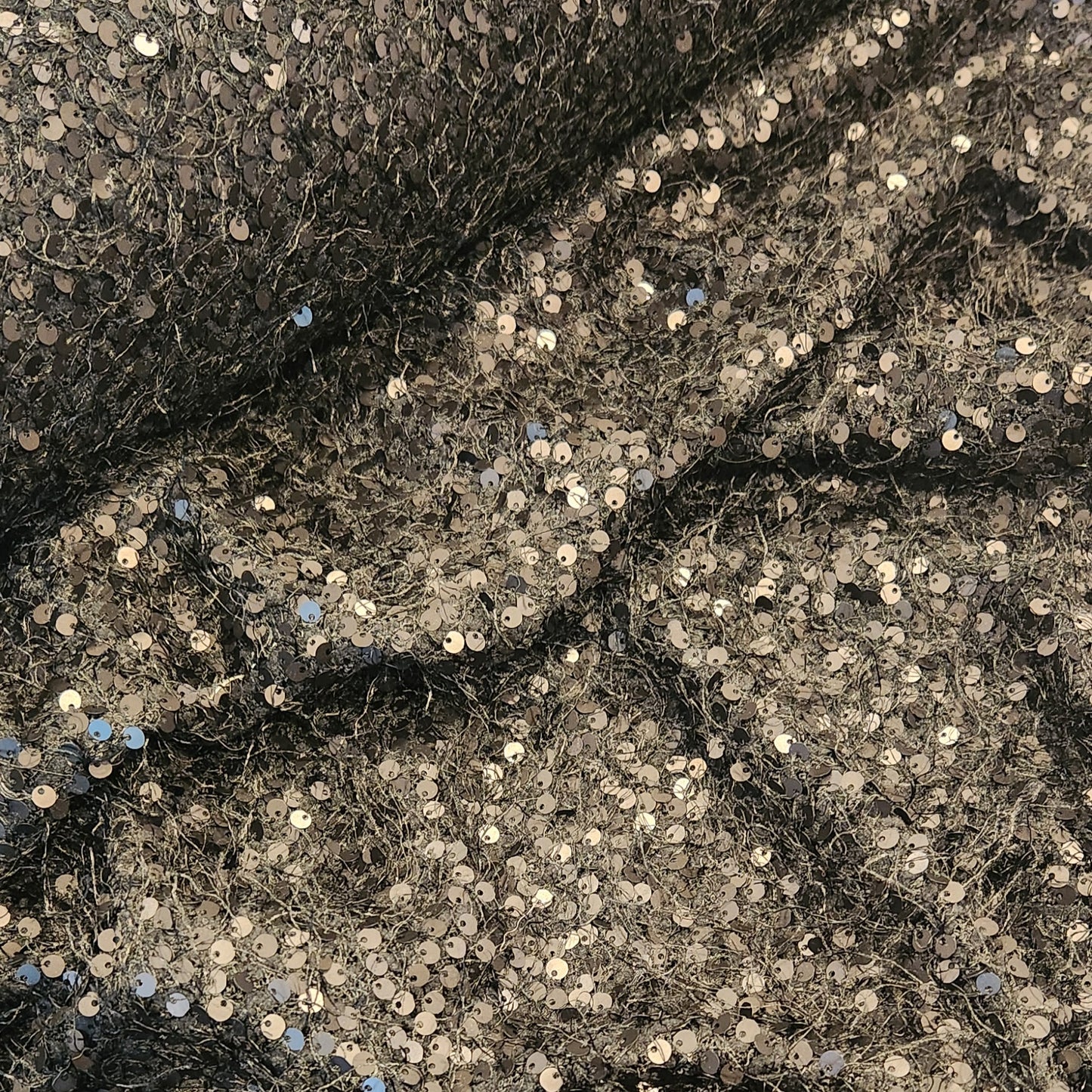 Fuzzy sequin knit