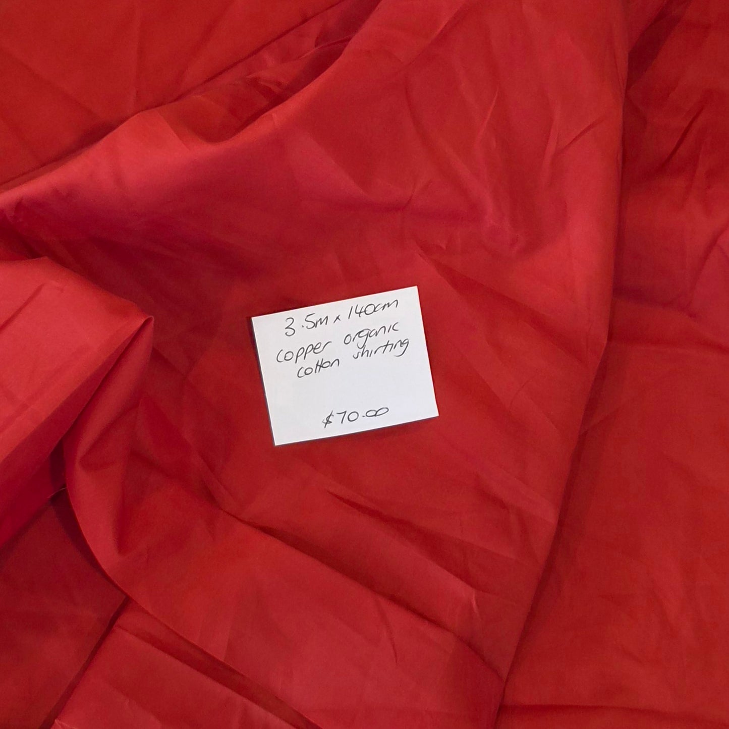 3.5m copper organic cotton shirting