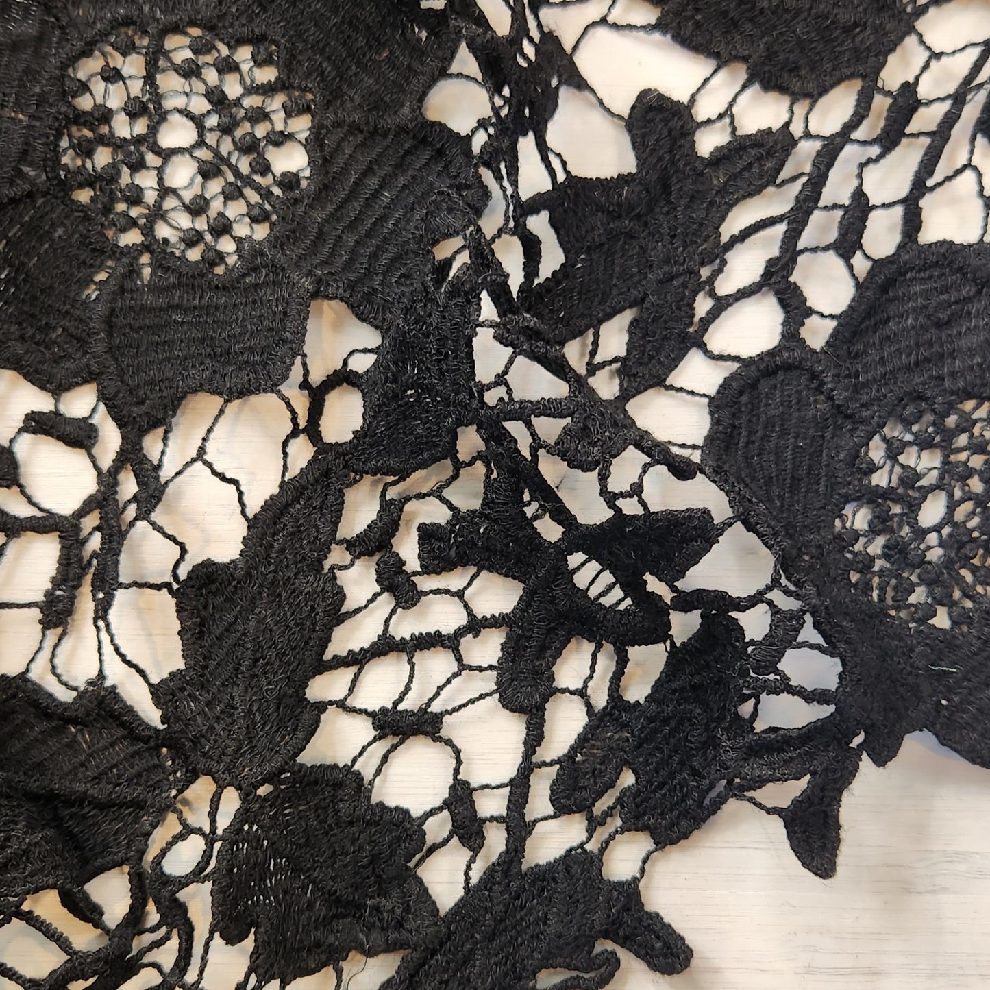 Bella black Guipure Lace