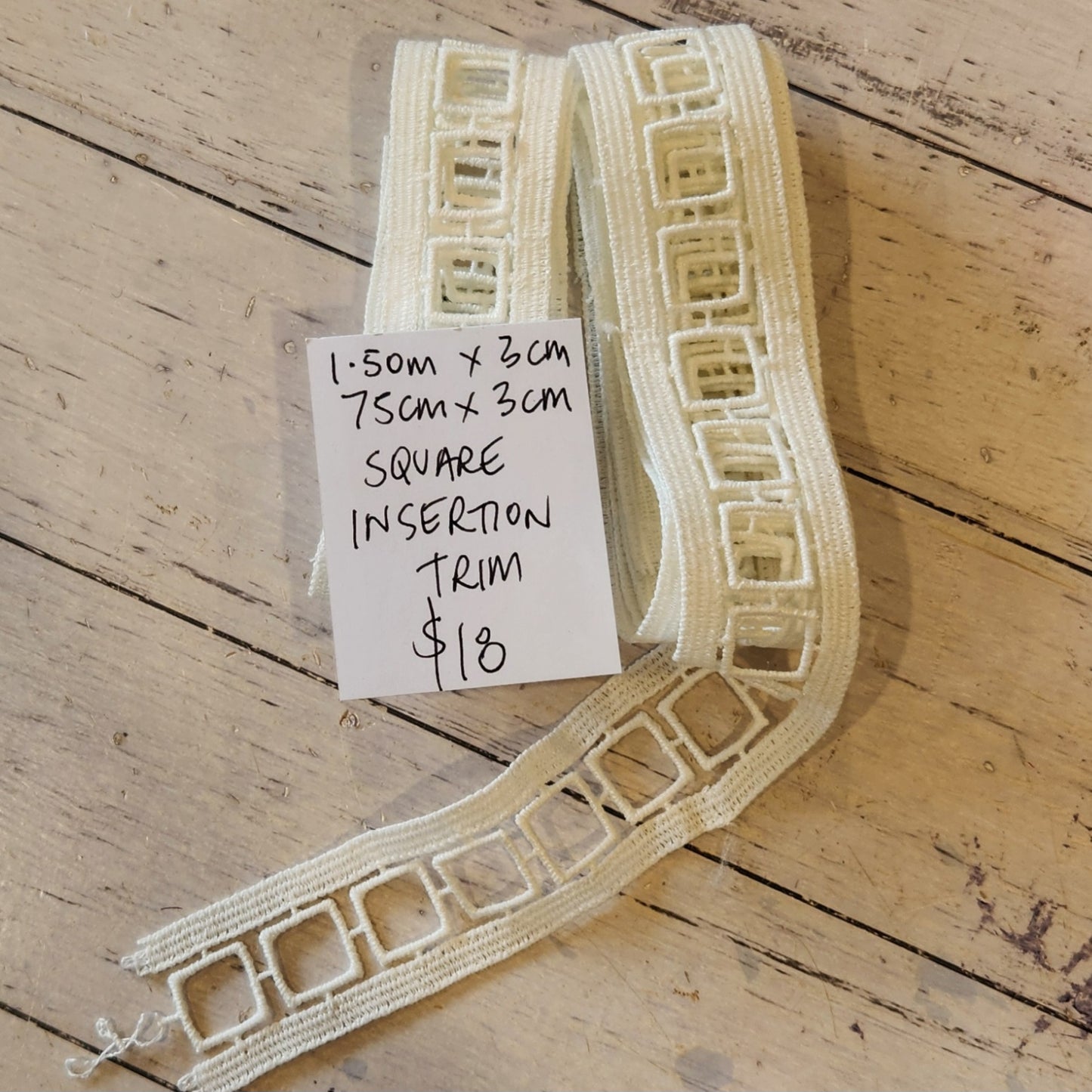 1.50m and 75cm square insertion trim