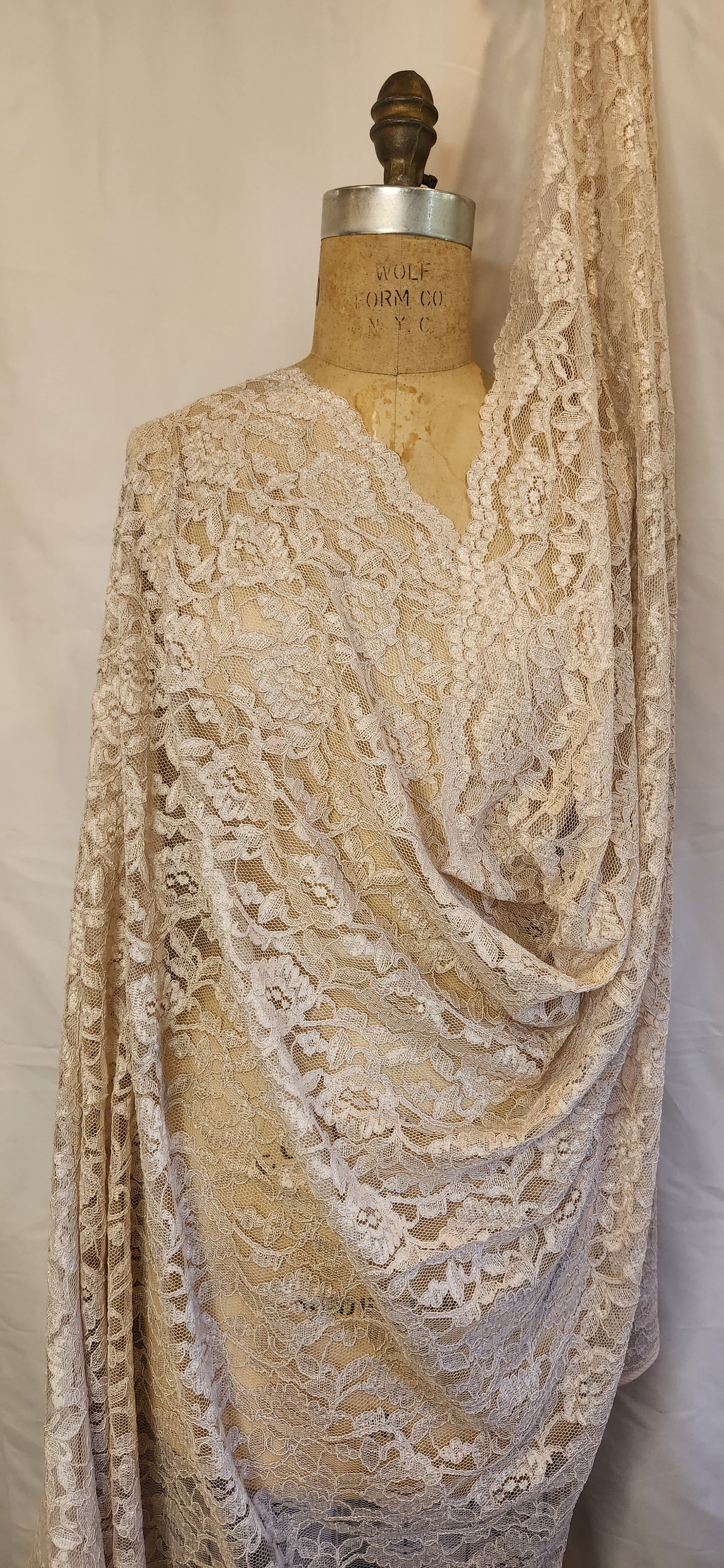 Ingrid hand dyed mocha Lace