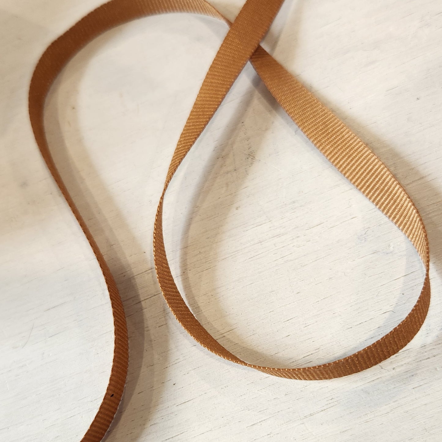 Dark Sienna 7mm grossgrain ribbon