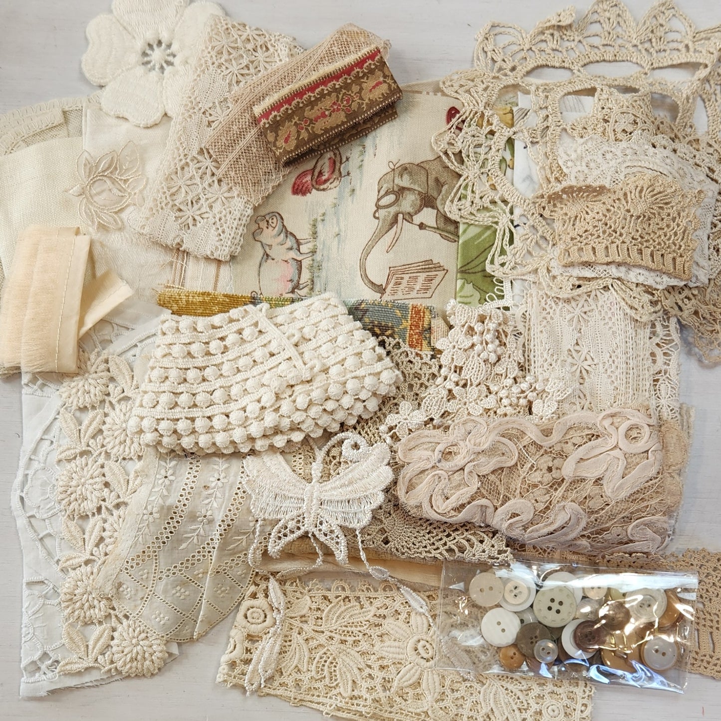 Cream carriage slow stitch