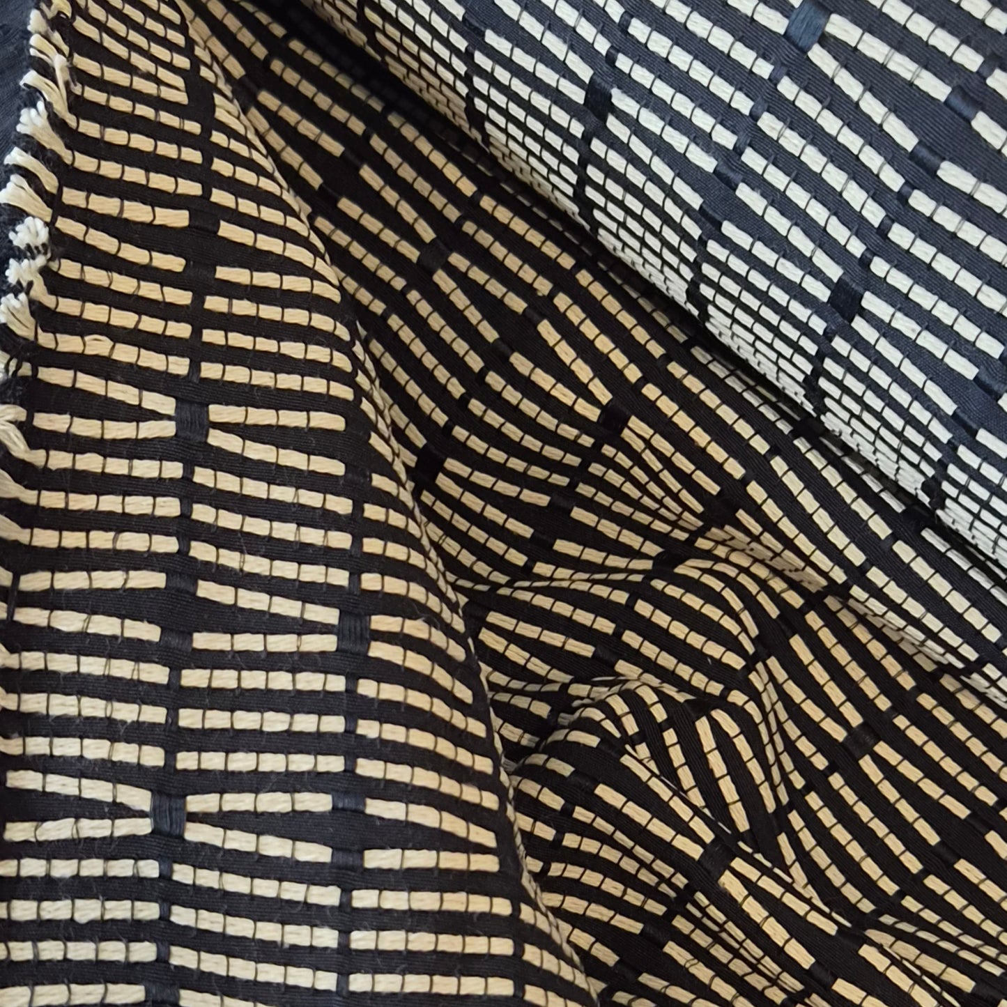 Geo lines cotton brocade