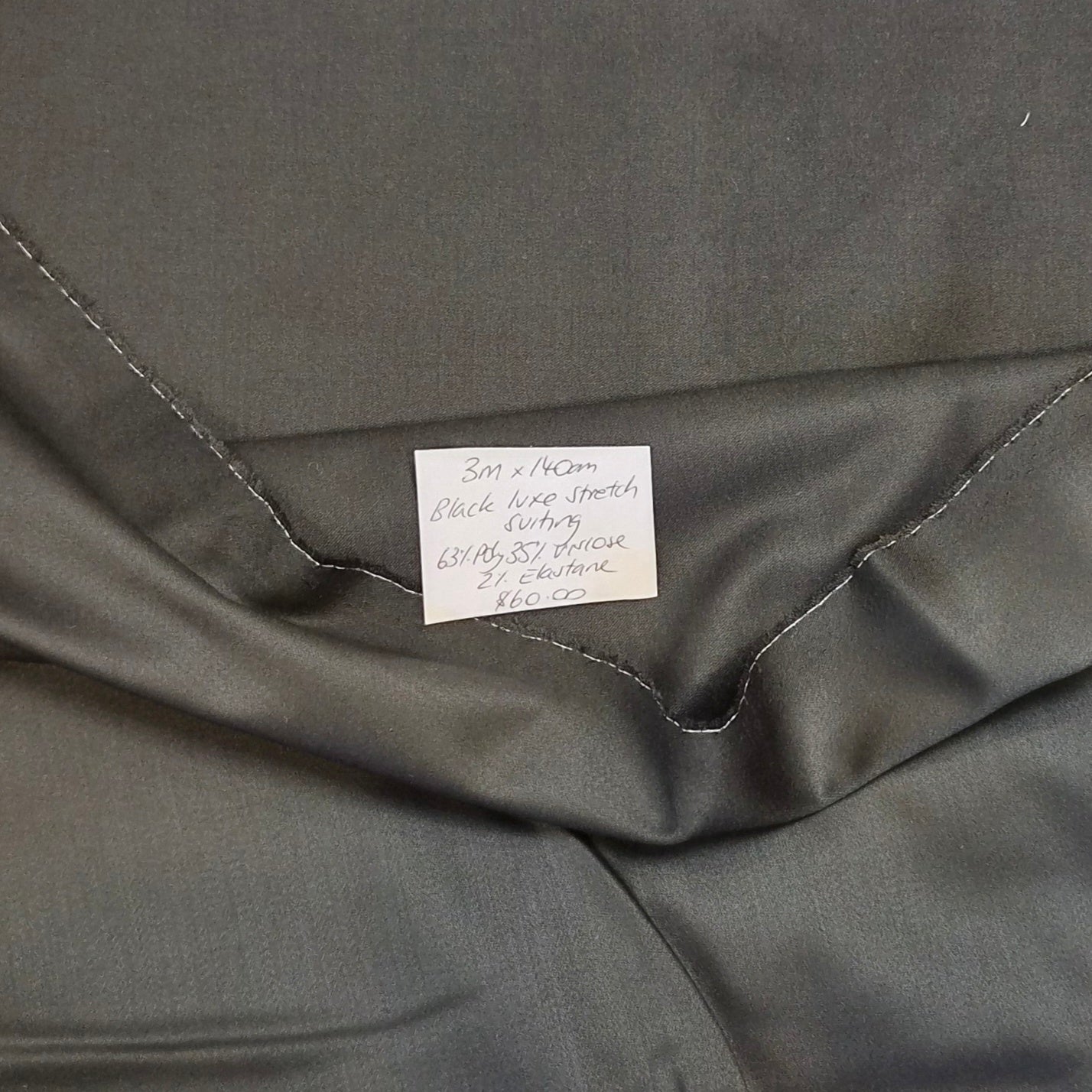 3m Black luxe stretch suiting