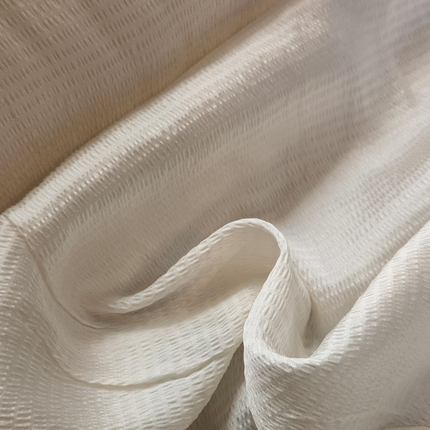 Snow ball textured stretch viscose satin