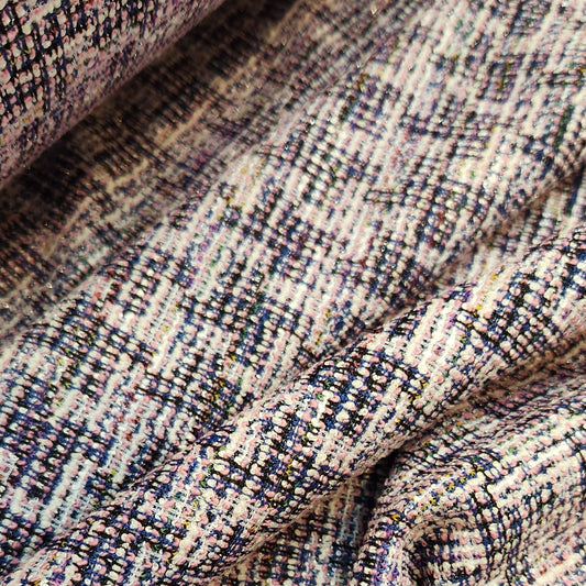 Landscape in snow fleck check knit