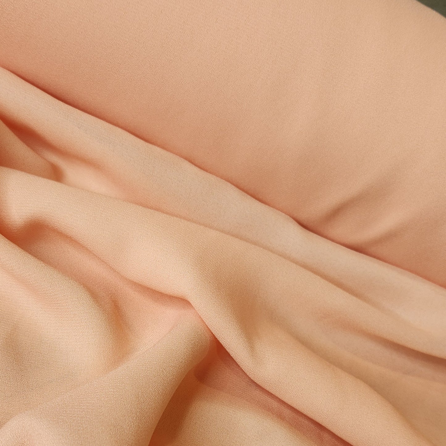 Peach tea polyester triple georgette