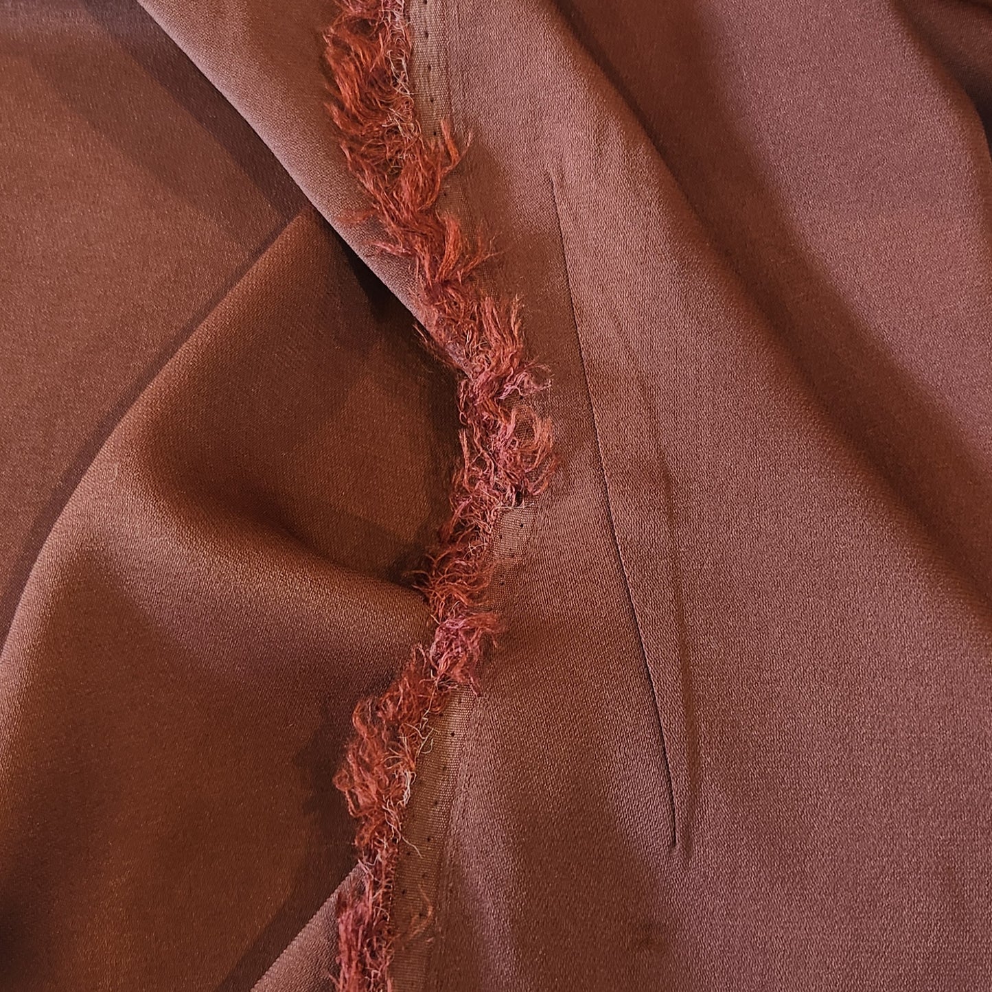 Burgundy brown crepe de chine