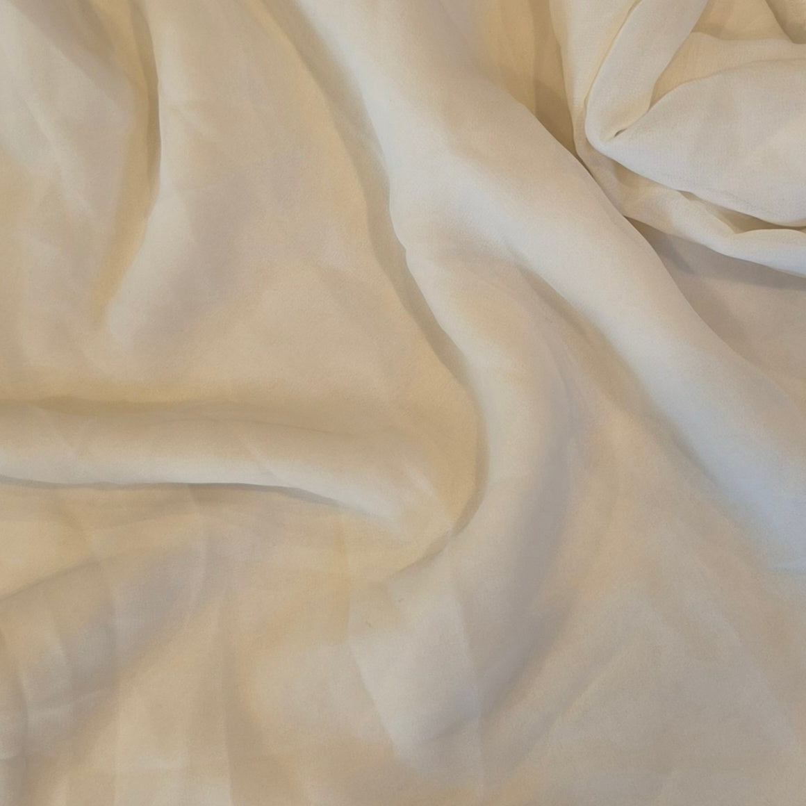 2m Ivory polyester georgette