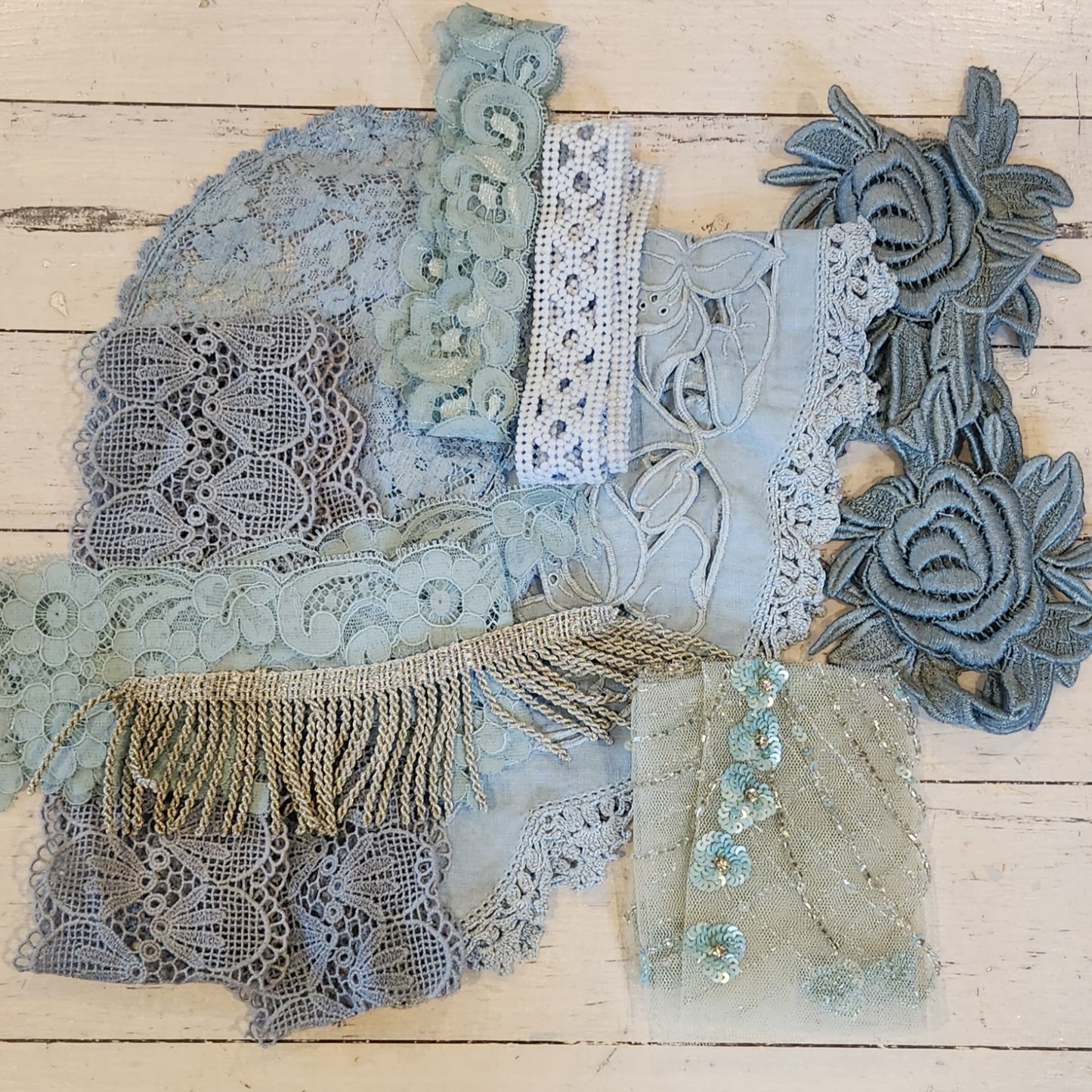 9 pieces duck egg trims