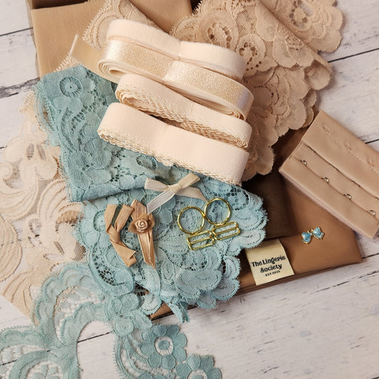 Celestine vintage french lace  Wired Bra Kit Small