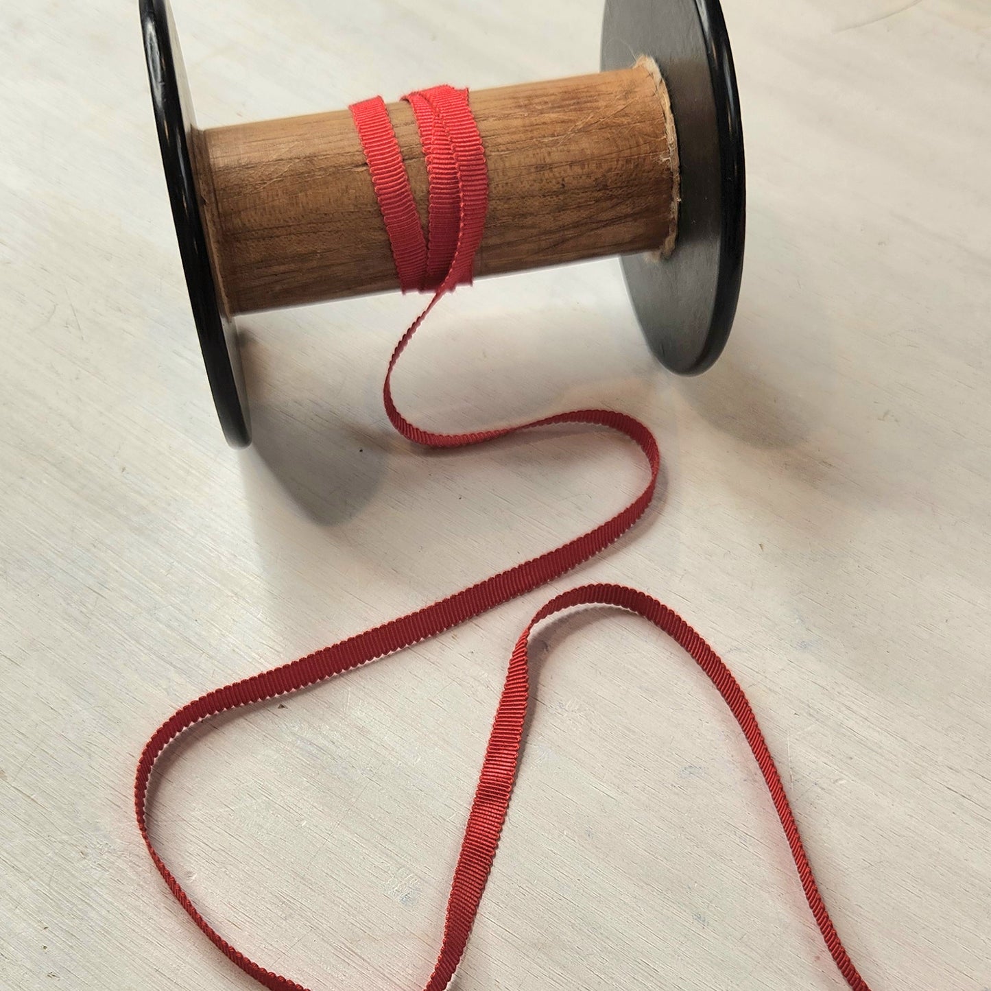Red 6mm grossgrain ribbon