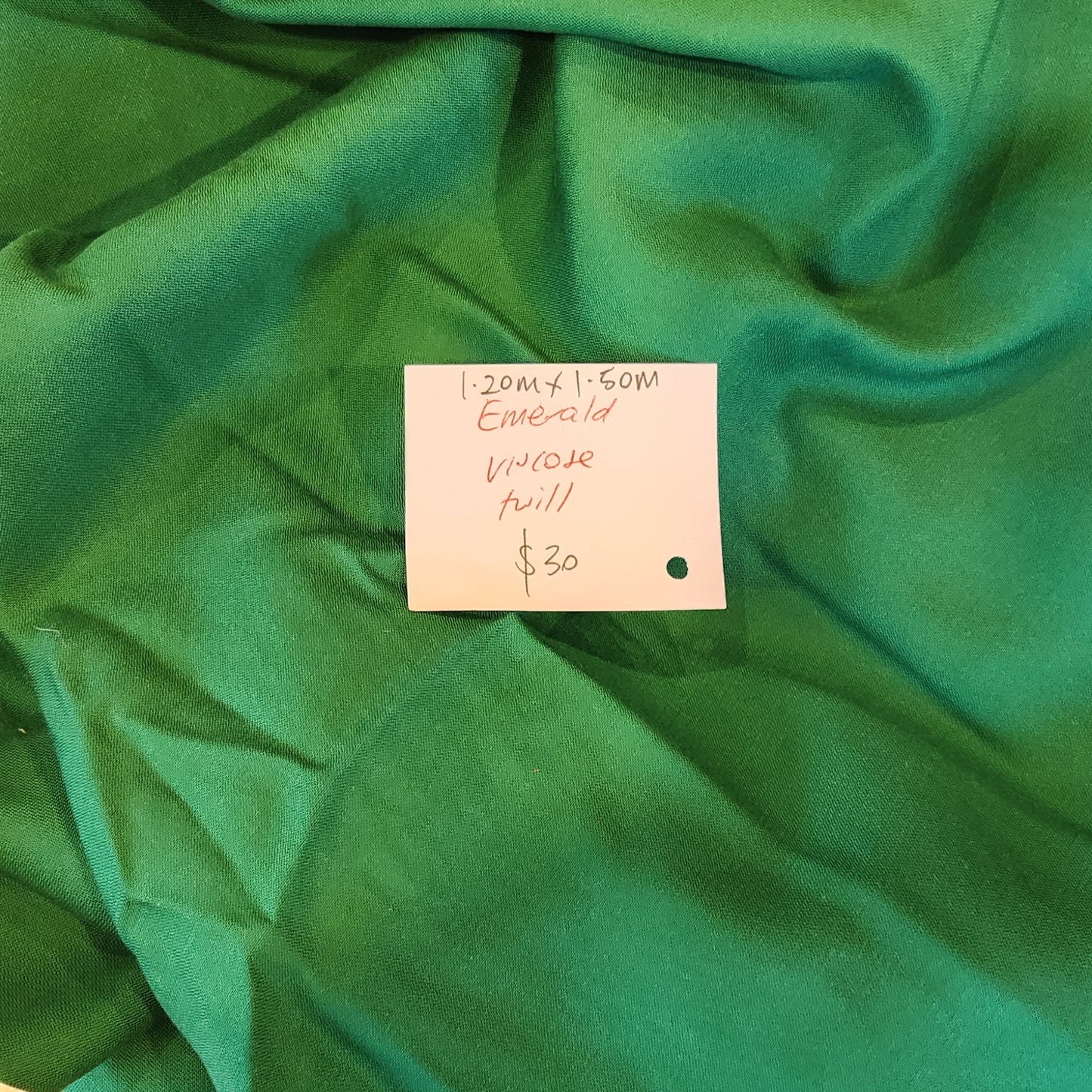 1.2m Emerald viscose twill