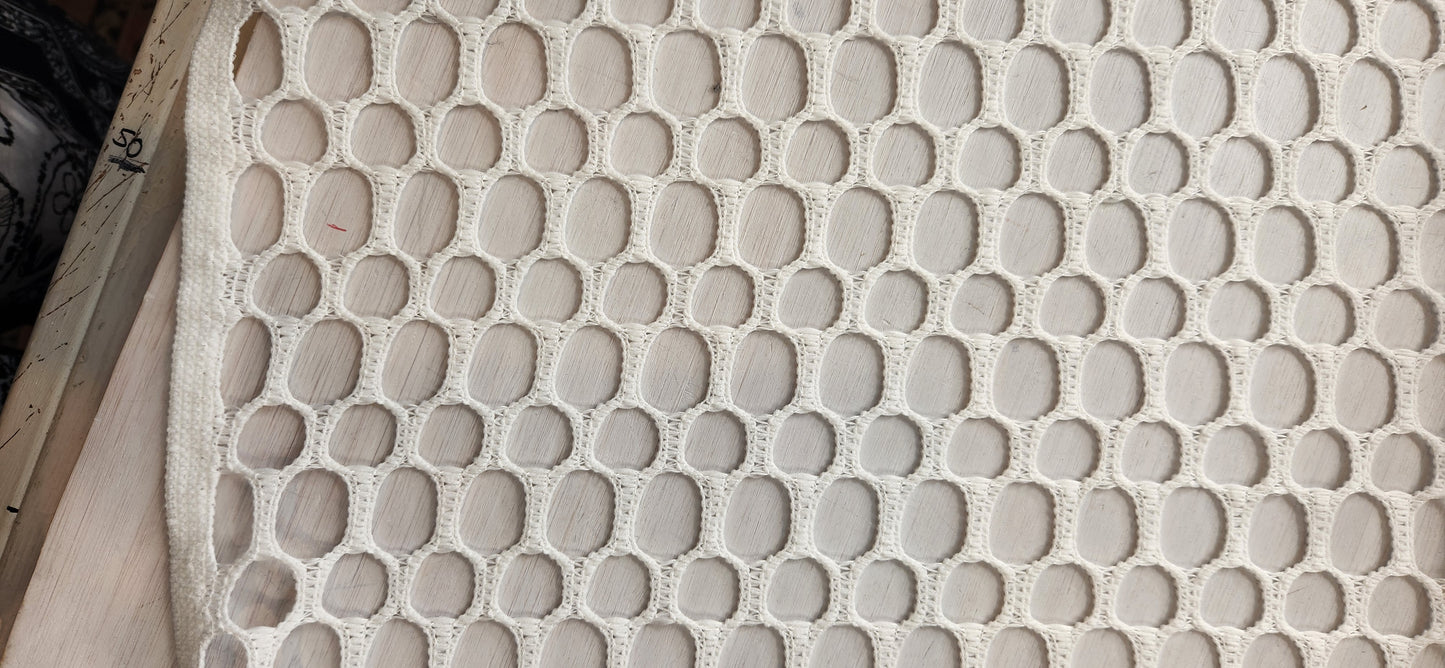 White large mesh lace