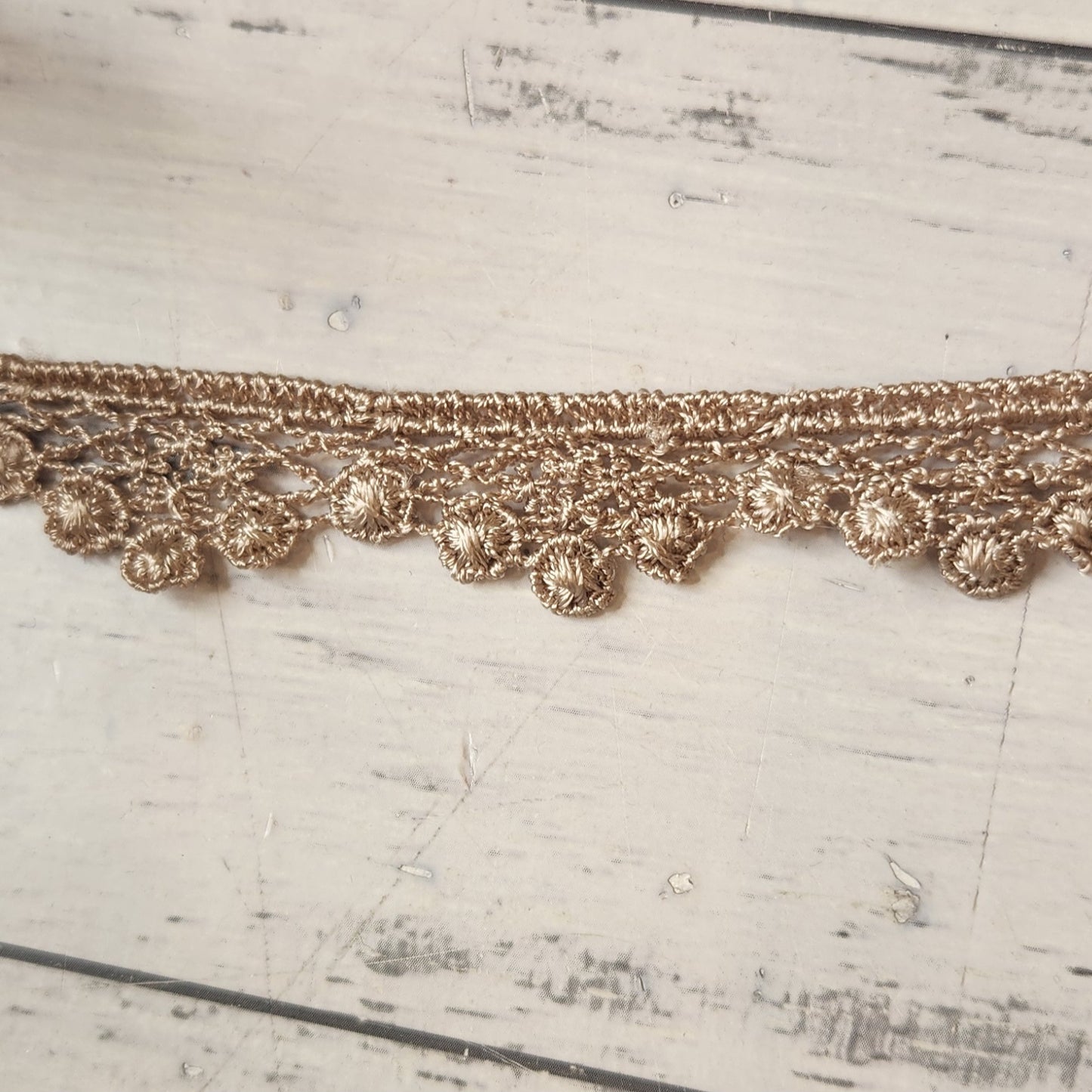 Dark mocha dew drop Guipure Trim
