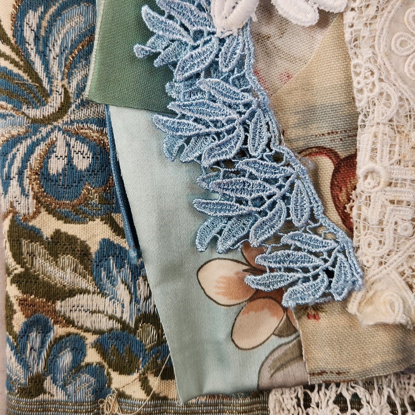 Ornate brocade slow stitch