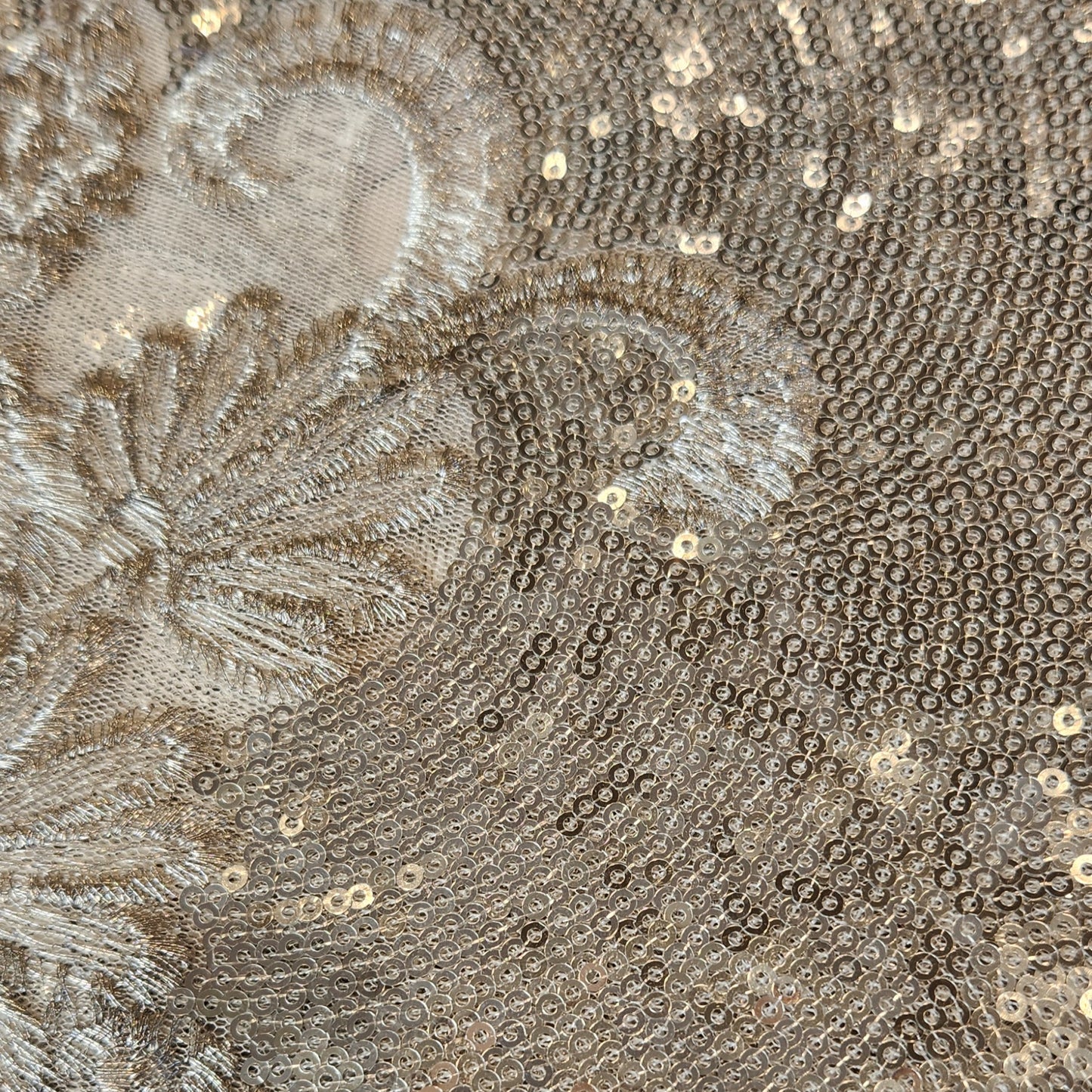 Silver fantasy Embroidered mesh