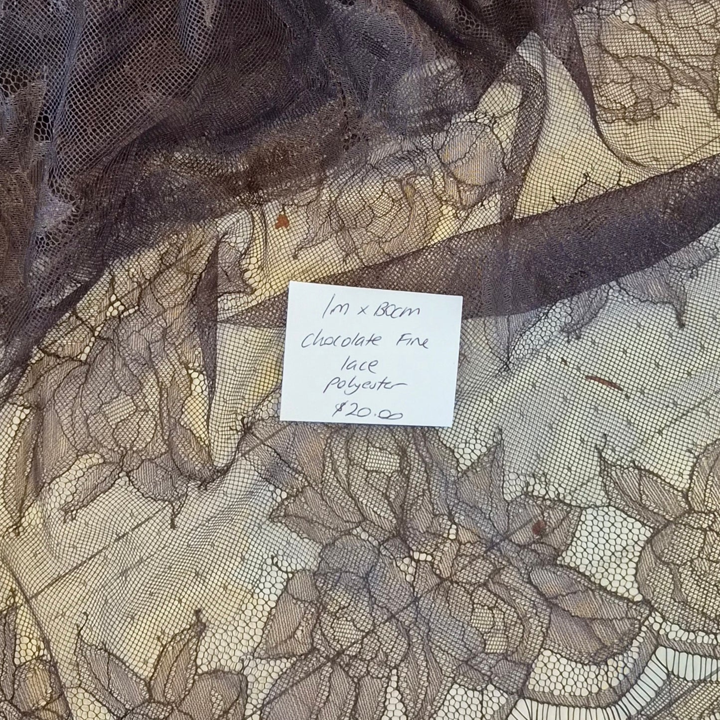 1m Chocolate fine lace