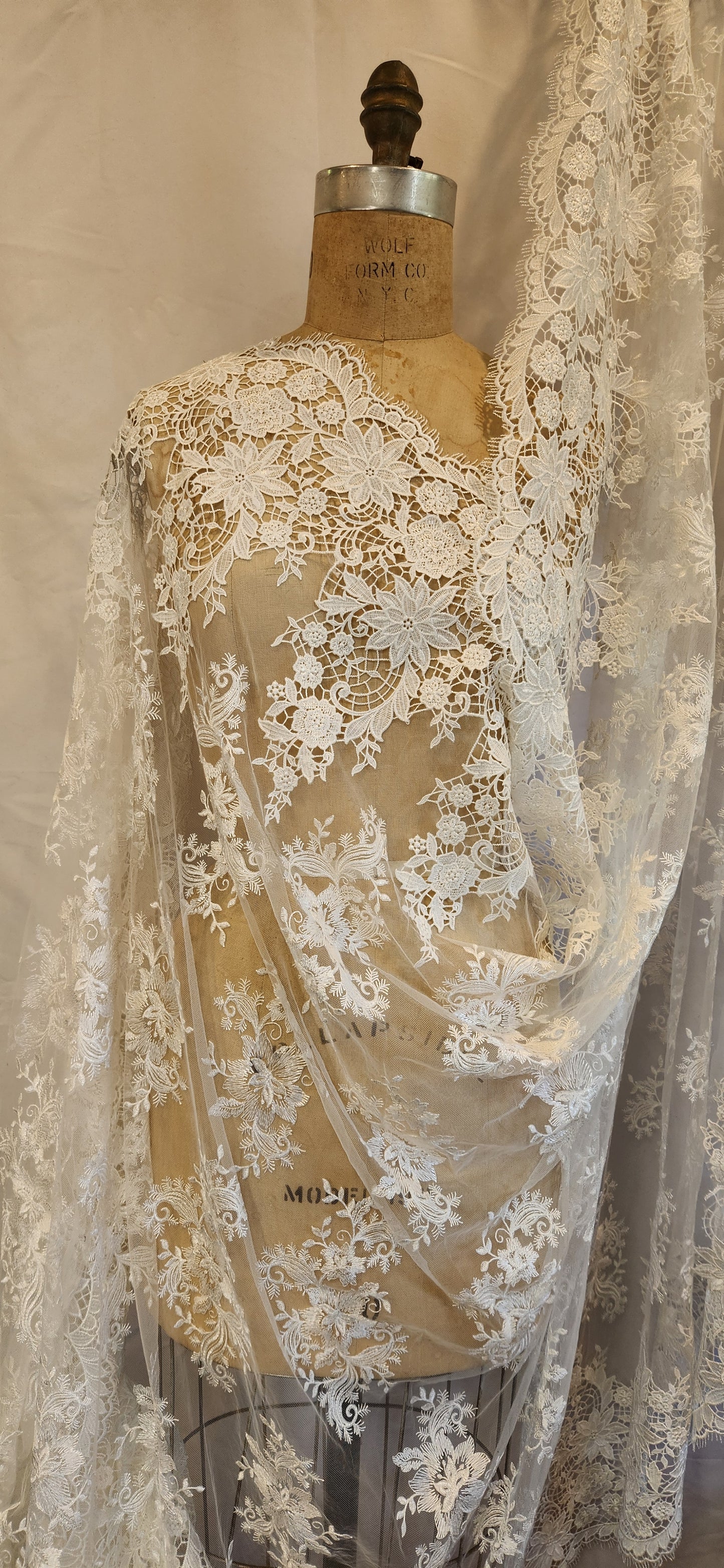 Laural ivory Corded mesh Lace