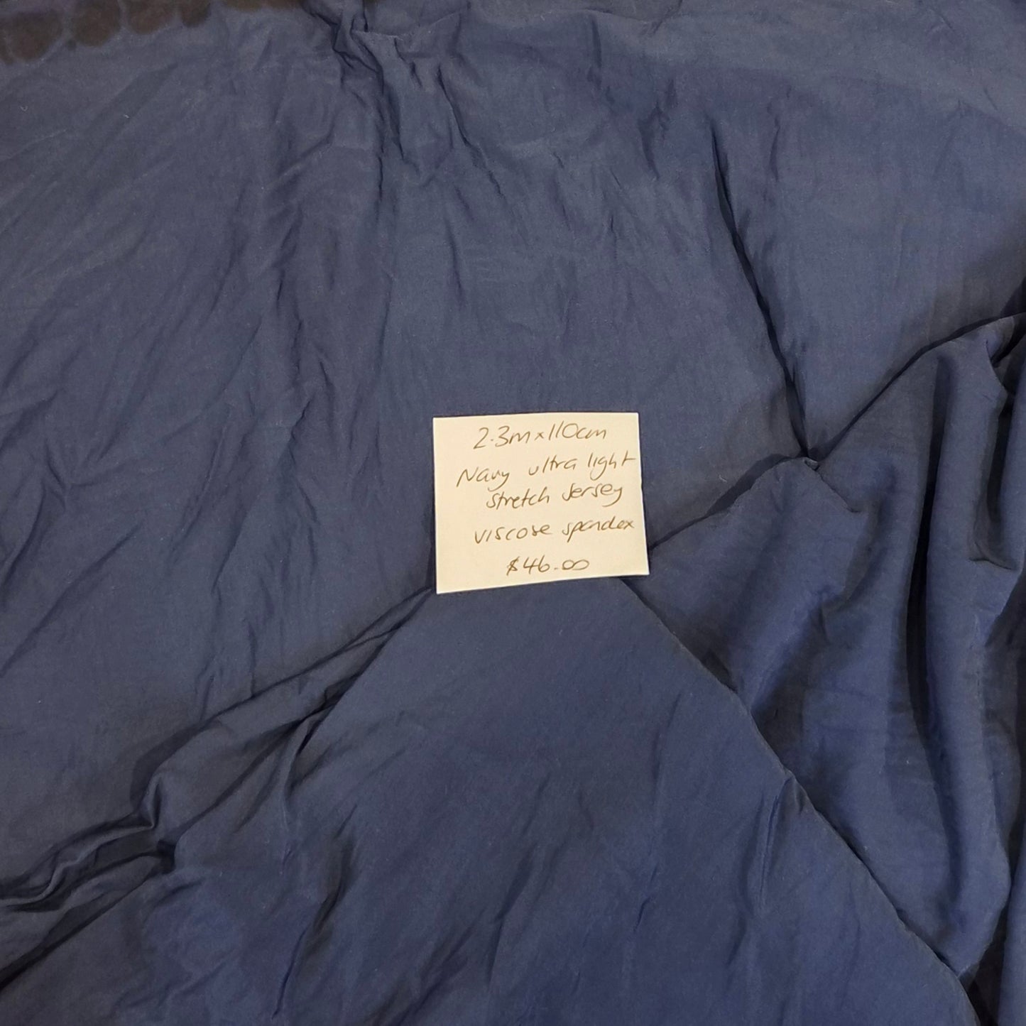 2.3m Navy ultralight stretch knit