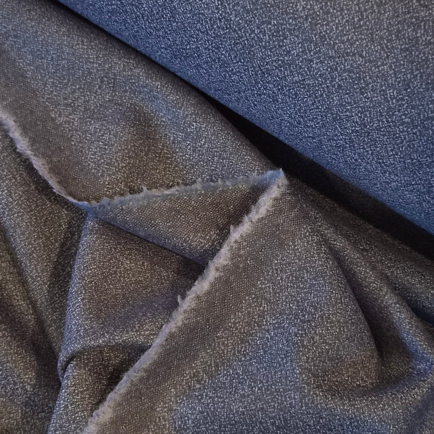 Blue and black fleck suiting
