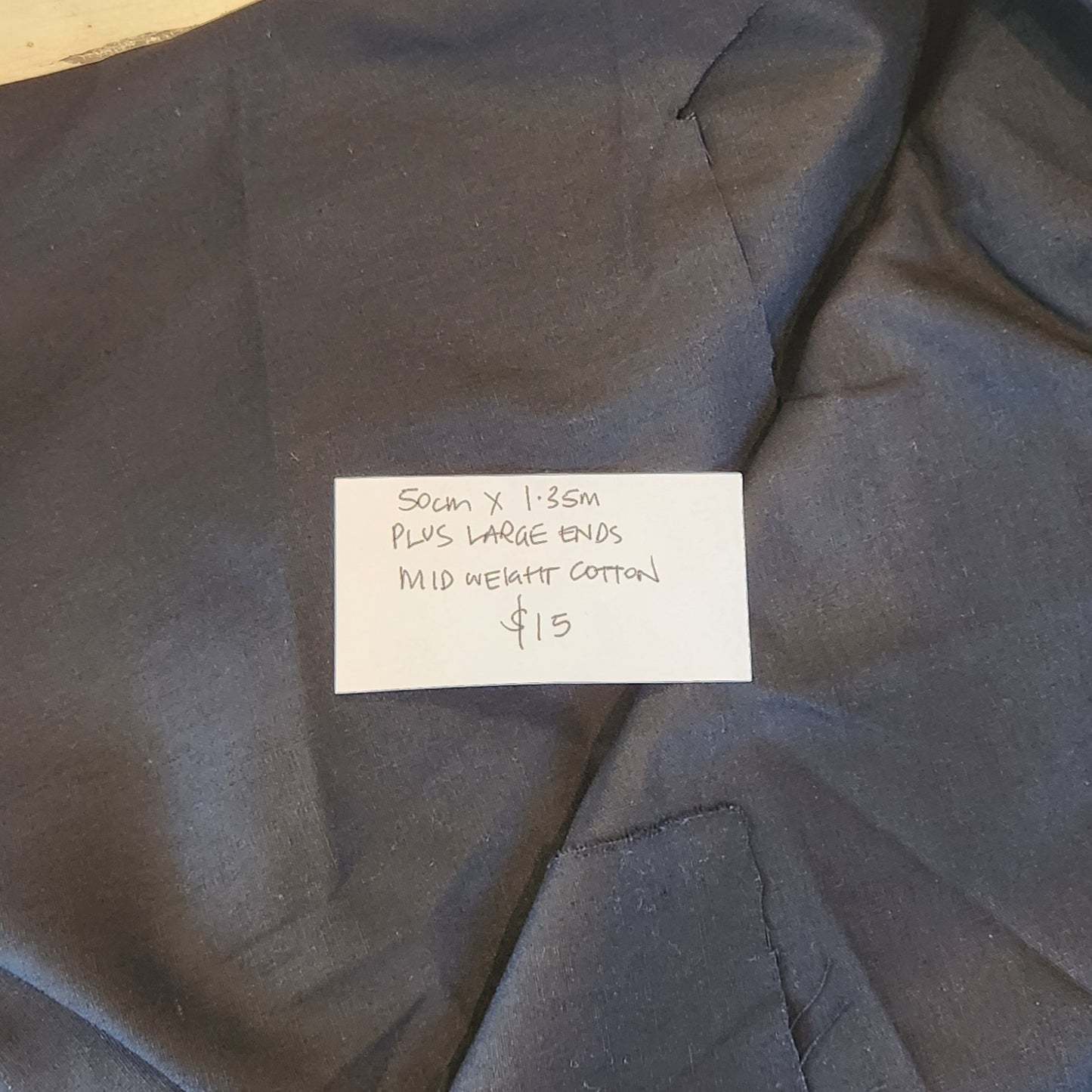50cm plus large ends Black cotton
