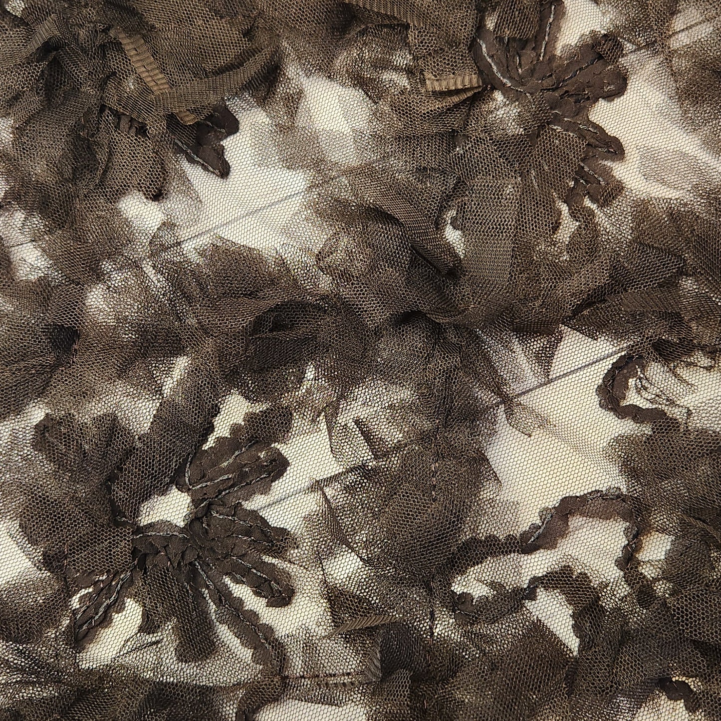 Chocolate Tulle ruffle flowers
