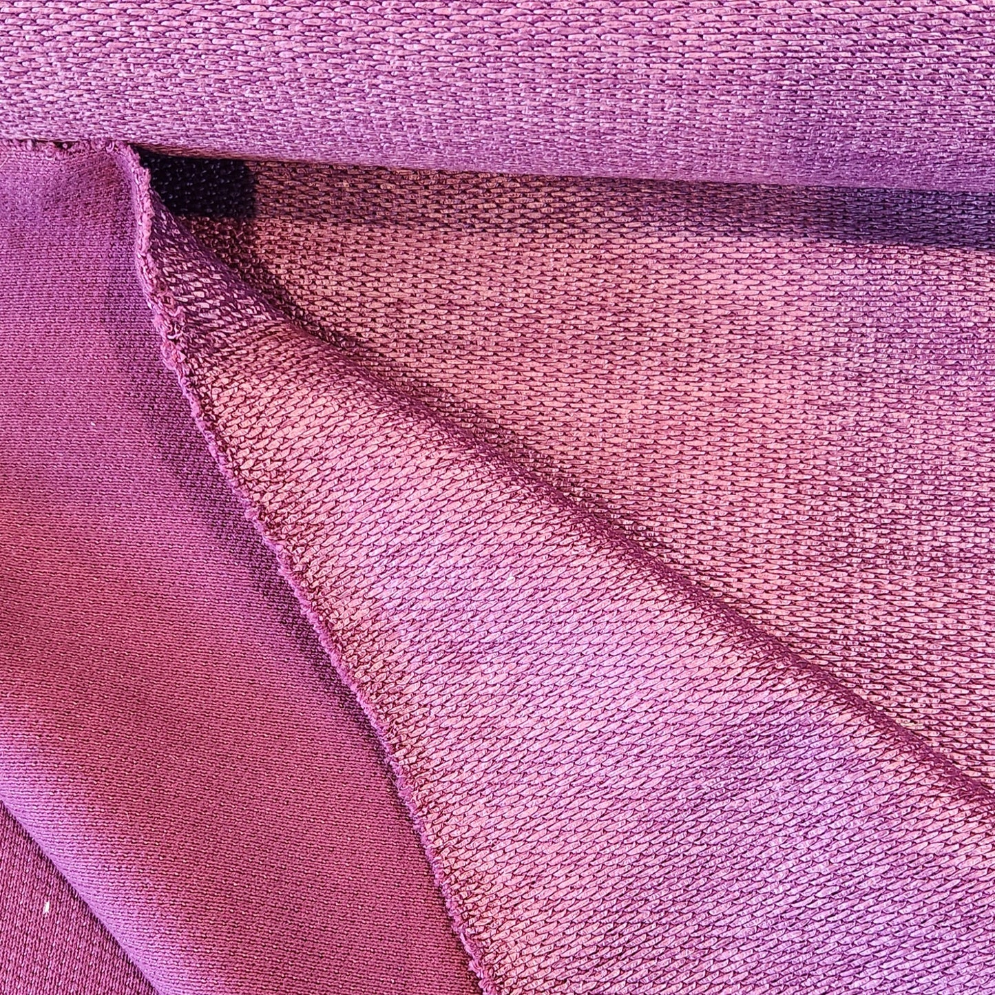 Deep mauve raffia knit