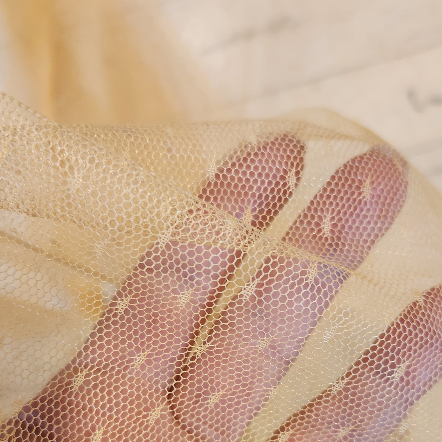 Mustard hail Spotted Tulle